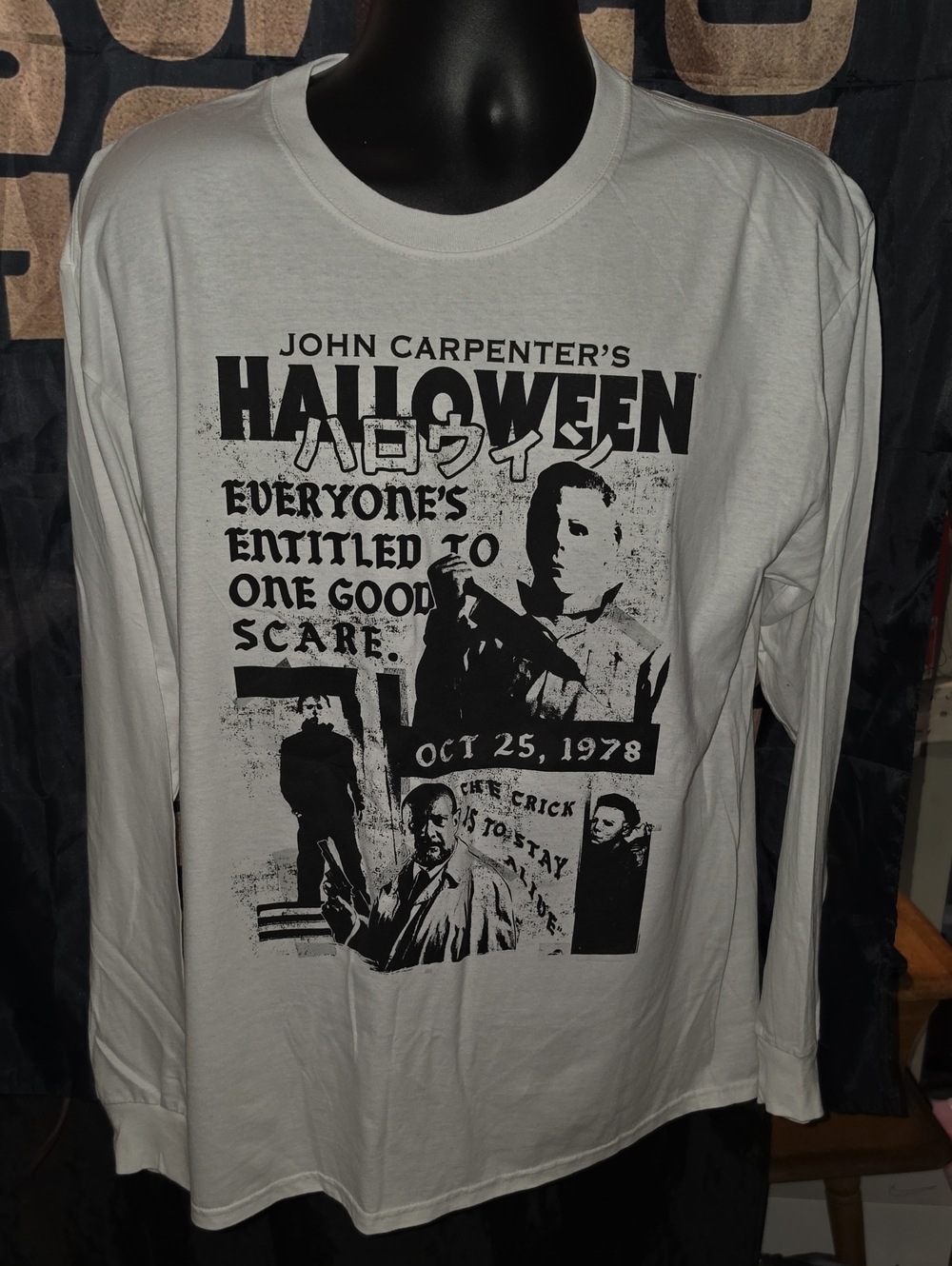 John Carpenter's Halloween Graphic Long-Sleeve Tee - White